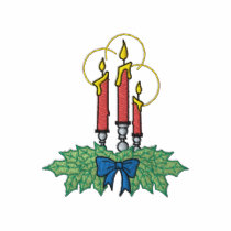 Candles with holly