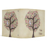 Candy Bird Tree Whimsical Work Binder Folder