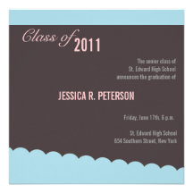 Candy Blue Graduation Announcement