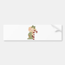 candy cane baby girl 1 bumper sticker
