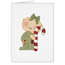 candy cane baby girl 1 card