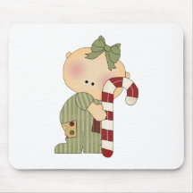 candy cane baby girl 1 mouse pad