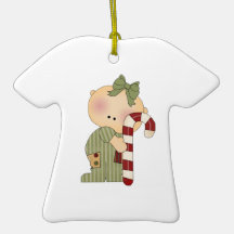 candy cane baby girl 1 ornament