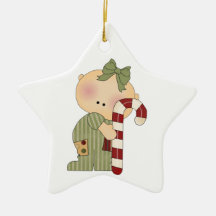 candy cane baby girl 1 ornaments