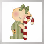 candy cane baby girl 1 posters