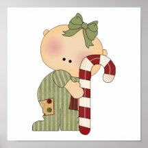 candy cane baby girl 1 posters