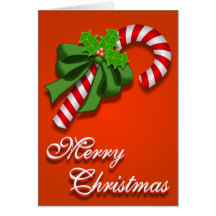 Candy Cane Christmas Card