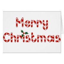 Candy Cane Christmas Greeting Card