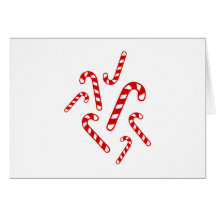 Candy cane christmas greeting card