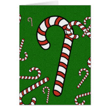 Candy Cane Christmas Greeting Card