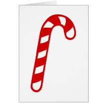 Candy cane christmas greeting card