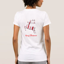 Candy cane Christmas reindeer shirt