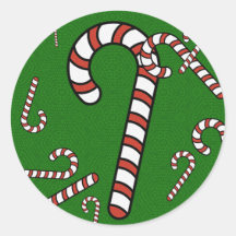 Candy Cane Christmas Stickers