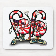 Candy Cane Gang Mouse Mat
