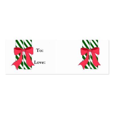 Candy Cane Gift Tags Business Card Templates by seashell2