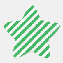 Candy Cane Green Stripes Sticker