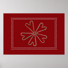 Candy Cane Hearts Posters