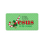 Candy Cane Jesus Address Label