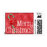 Candy Cane • Merry Christmas Postage Stamps