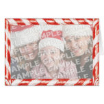 Candy Cane Photo Frame Christmas Portrait Greeting Cards