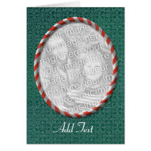 Candy Cane Photo Frame Holiday Card