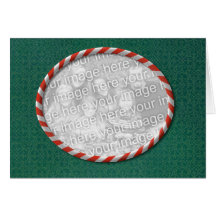 Candy Cane Photo Frame Holiday Card