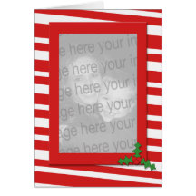 Candy Cane Photo Greeting Card