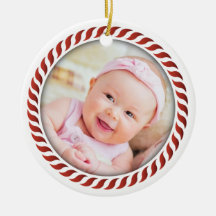 Candy Cane Photo Ornament