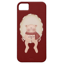 Candy Cane Pig iPhone 5 Case