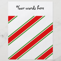 Candy cane stripe pattern personalized flyer