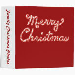 Candy Cane Striped Merry Christmas Binders