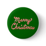 Candy Cane Striped Merry Christmas Pins
