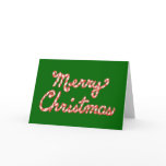 Candy Cane Striped Merry Christmas Cards