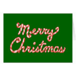 Candy Cane Striped Merry Christmas Cards