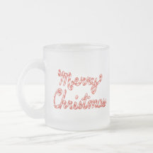Candy Cane Striped Merry Christmas Coffee Mug