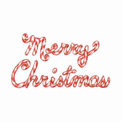 Candy Cane Striped Merry Christmas Cut Outs by gingerbreadwishes