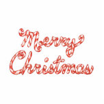 Candy Cane Striped Merry Christmas photo sculptures
