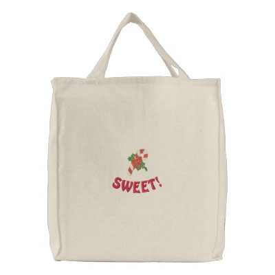 Candy Cane Tote Bag is SWEET! by Stitchbaby