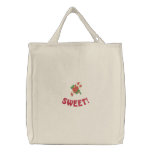 Candy Cane Tote Bag is SWEET! embroidered bags
