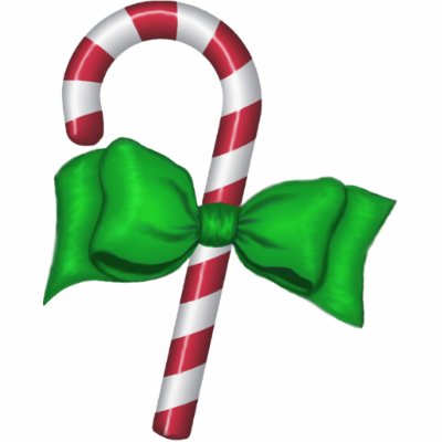 Candy Cane with Bow Ornament Photo Cutouts by AuntBetsy