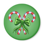 Candy Canes and Bow Fridge Magnets