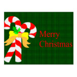 Candy Canes Christmas Card Post Cards