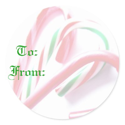 Candy Canes Christmas Gift Tag Sticker by indolilly