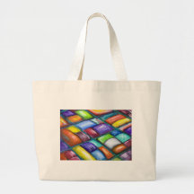 Candy Colour 3D Pop City Blocks (colourful pattern Tote Bags