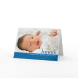 Candy Colours Blau Geburtskarte - Baby Announcemen