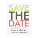 Candy Colours Green & Pink Save the Date