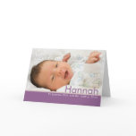 Candy Colours Lila Geburtskarte - Baby Announcemen