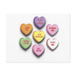 Candy Conversation Hearts Gifts and Apparel Postcards