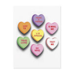 Candy Conversation Hearts Gifts and Apparel Post Cards