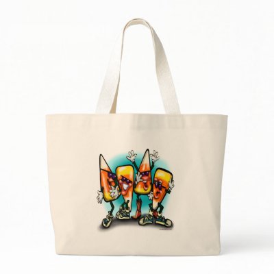 Candy Corn Gang Tote Bags by FunGraphix